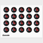 Sticker Rond Coma La 2024 Chat Lady (Feuille)