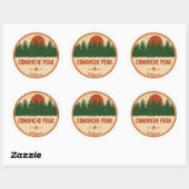 Sticker Rond Comanche Peak Wilderness Colorado (Feuille)