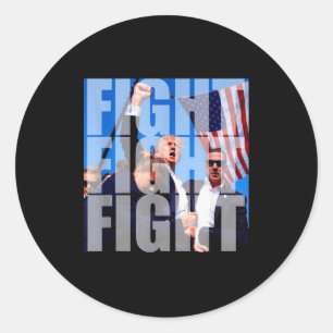 Sticker Rond Combat Combat Combat Pour Donald Trump 2024 Électi