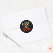 Sticker Rond Combat de Coq Amusant (Enveloppe)