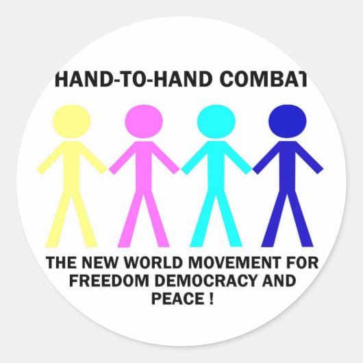 STICKER ROND COMBAT MAIN-T0-MAIN... (Devant)