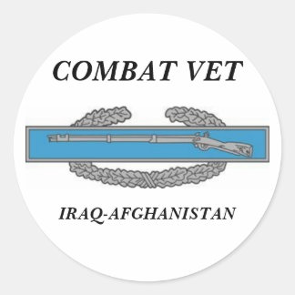 Sticker Rond CombatInfBadge1Awd, VÉTÉRINAIRE de COMBAT,