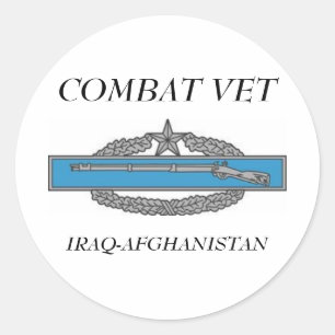 Sticker Rond CombatInfBadge2Awd, VÉTÉRINAIRE de COMBAT,