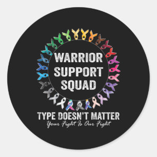 Sticker Rond Combattant Survivant du Cancer Sensibilisation Vot