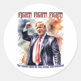 Sticker Rond Combattez ! Combattez ! Combattez ! Légende de Tru