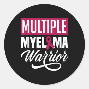 Sticker Rond Combattez plusieurs myélomes guerrier guerrier mul