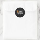 Sticker Rond Combattre Comme Une Ms Warrior Sensibilisation Mul (Sac)