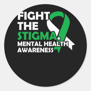 Sticker Rond Combattre La Stigmatisation. Sensibilisation à la