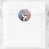 Sticker Rond Combattre le pouvoir (Sac)