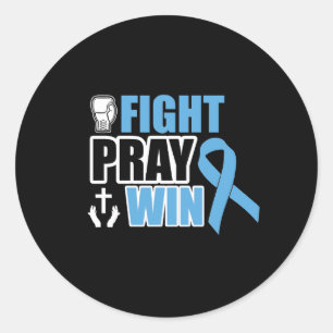 Sticker Rond Combattre Priez Gagner Cancer de la prostate