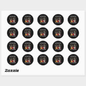Sticker Rond Combien De Guitares Cadeaux Pour Guitare Player (Feuille)