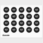 Sticker Rond Combien de nuits de lecture 67 Meme drôle Six Sept (Feuille)