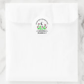 Sticker Rond Combien de nuits par semaine devriez-vous lire 6-7 (Sac)