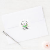 Sticker Rond Combien de nuits par semaine devriez-vous lire 6-7 (Enveloppe)