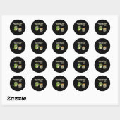 Sticker Rond Combien de Soirs Par Semaine Devriez-Vous Lire_ 6– (Feuille)