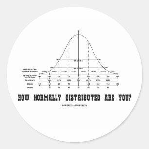 Sticker Rond Combien normalement êtes-vous distribués ? (Humo