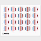 Sticker Rond Combinaison de 8 couleurs (Feuille)