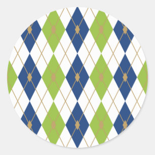 Sticker Rond Combinaison de couleurs de losange 4