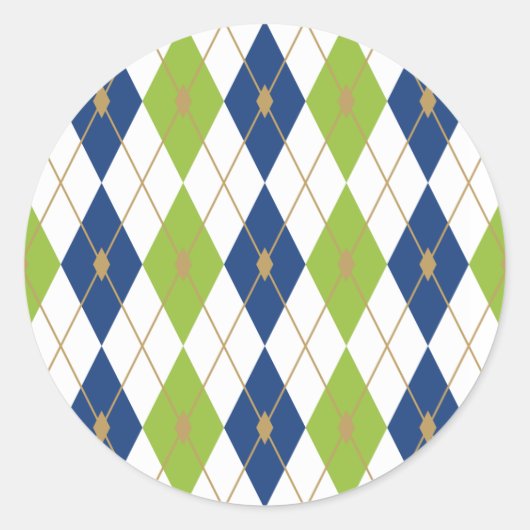 Sticker Rond Combinaison de couleurs Rhombus 4 (Devant)