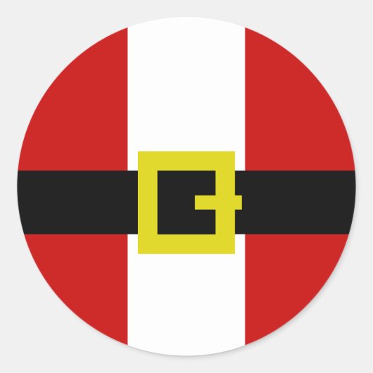 Sticker Rond Combinaison père Noël (Devant)