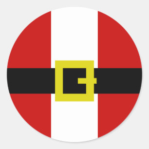 Sticker Rond Combinaison père Noël