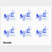 Sticker Rond Comical Dutch Boy (Feuille)