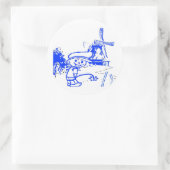 Sticker Rond Comical Dutch Boy (Sac)