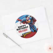 Sticker Rond Comics DC | Superman - Anniversaire (Enveloppe)
