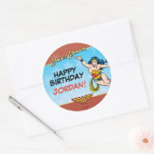 Sticker Rond Comics DC | Wonder Woman Anniversaire (Enveloppe)