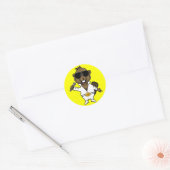 Sticker Rond Comique de boîte de nuit (Enveloppe)