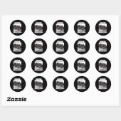 Sticker Rond Comité Itty Bitty Pittie (Feuille)