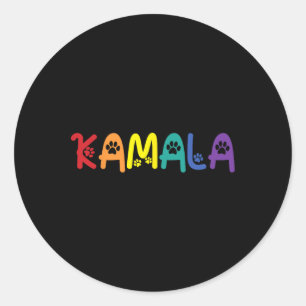Sticker Rond Comma La Harris Funny Chat Lettres Lgbt Rainbow F