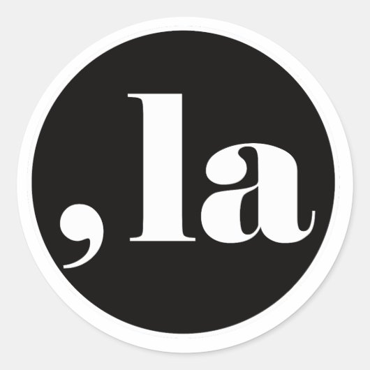 Sticker Rond Comma la, Kamala Harris. (Devant)