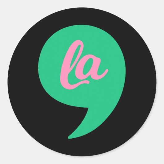 Sticker Rond Comma La Kamala Harris 2022 - Costum électoral (Devant)