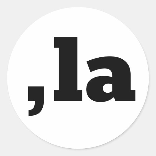 Sticker Rond Comma La Kamala Harris - Conception de texte custo (Devant)