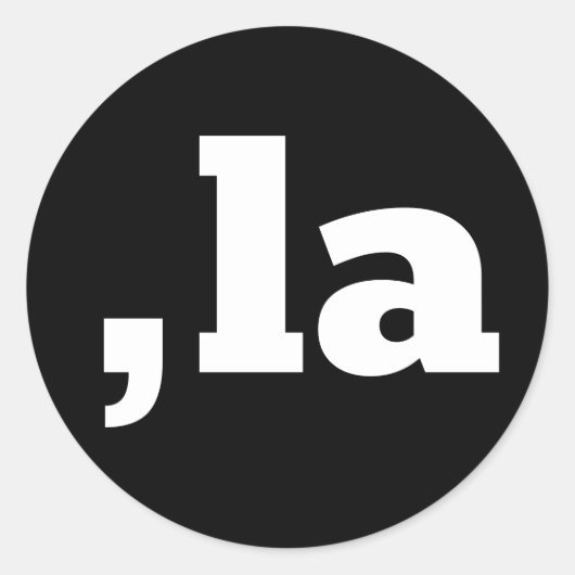 Sticker Rond Comma La Kamala Harris - Conception de texte custo (Devant)