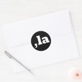 Sticker Rond Comma La Kamala Harris - Conception de texte custo (Enveloppe)