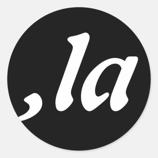 Sticker Rond Comma La Kamala Harris - Conception de texte custo (Devant)