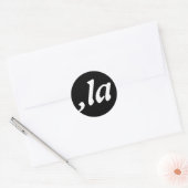 Sticker Rond Comma La Kamala Harris - Conception de texte custo (Enveloppe)