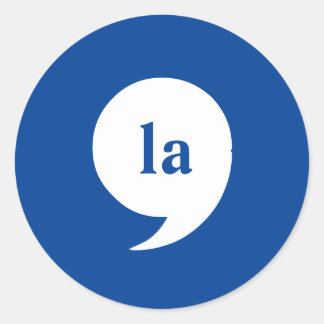 Sticker Rond comma-la / Kamala Harris pour Président 2024 Butto