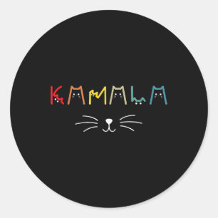 Sticker Rond Commala Lettres de chats amusantes positives
