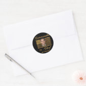 Sticker Rond Commandant en chef, Barack Obama (Enveloppe)