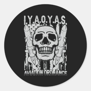 Sticker Rond Commande d'aviation Iyaoyas