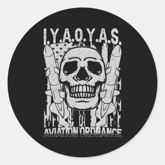 Sticker Rond Commande d'aviation Iyaoyas (Devant)