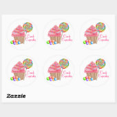Sticker Rond Commande Personnalisée De Candace - Cupcakes Candi (Feuille)
