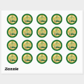Sticker Rond Commande spéciale, Jean Small 50e réunion de class (Feuille)