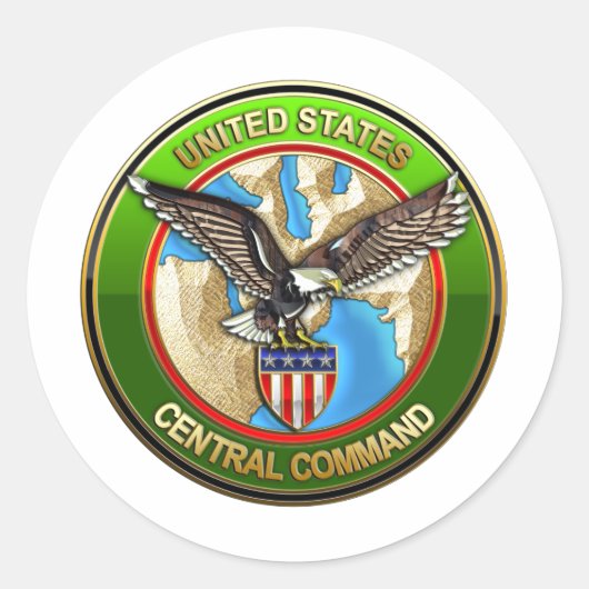 Sticker Rond Commandement central des États-Unis (Devant)