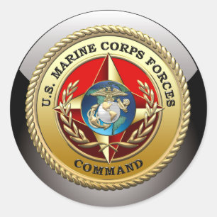 Sticker Rond Commandement des forces de la Marine Corps des Éta