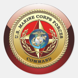 Sticker Rond Commandement des forces de la Marine Corps des Éta