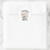 Sticker Rond Commander En Chemise Drôle Clavier Pun (Sac)